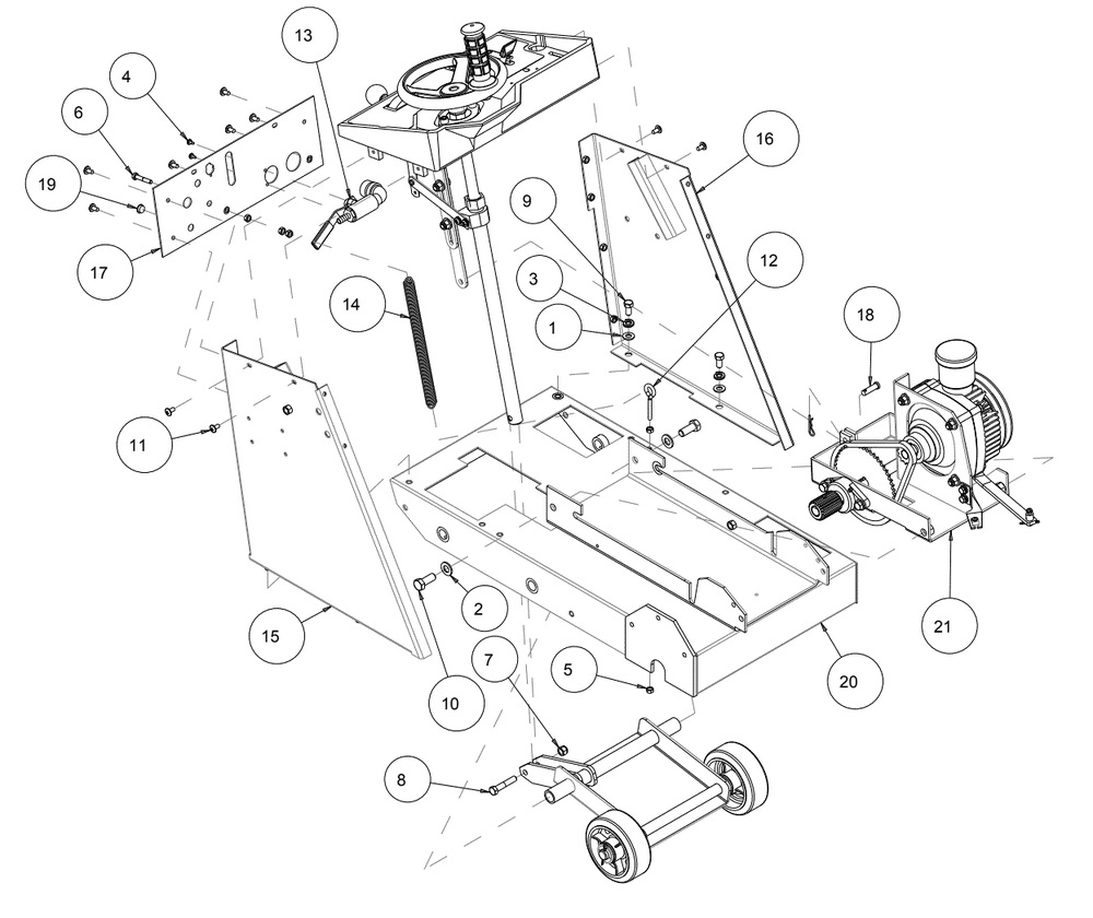 Section 08 Diagram and Parts List for MK-2025SSP 168953 MK Diamond Concrete Saw